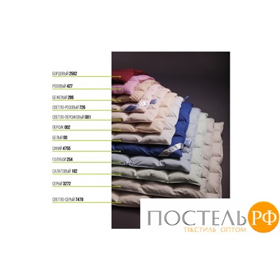 Одеяло WHITE DOWN Гусиный пух/тик 1,5 сп. (140x205) (Синий) 1100/55, Теплое