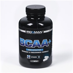 Аминокислоты Ironman ВСАА+, спортивное питание, 150 капсул