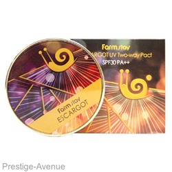 Пудра с экстрактом улитки Farmstay Escargot UV Two-way Pact SPF30 (12g x 2)