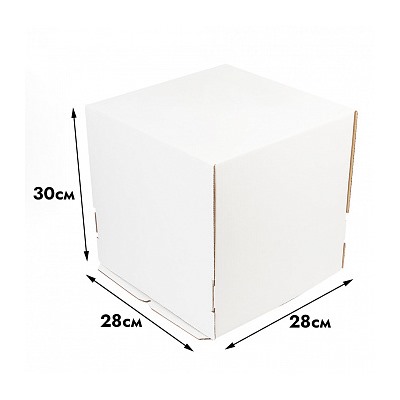 Коробка для торта 28*28*30 см, без окна (самолет)
