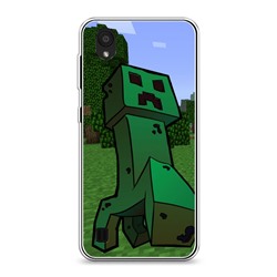 Силиконовый чехол Minecraft злой на ZTE Blade A5 (2019)