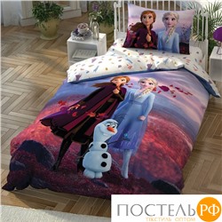 Постельное белье детское FROZEN 2 AUTUMN, 1,5-спальное, TAC-Турция. коробка