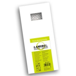 Пружина для переплета пластиковая 19 мм 100 шт. (121-150л) белая LA-78678 Lamirel