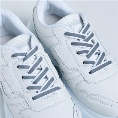 Шнурки для обуви 70см светоотражающие, цвет белый You are the best, пара + переводное тату
