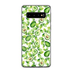 Силиконовый чехол Авокадный паттерн на Samsung Galaxy S10