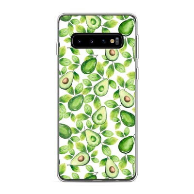 Силиконовый чехол Авокадный паттерн на Samsung Galaxy S10