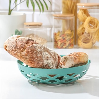 Ваза для хлеба и фруктов «Бутон», 25×7 см, круглая, цвет МИКС
