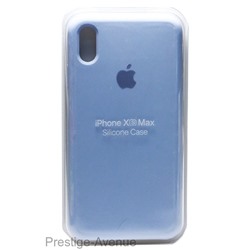 Силиконовый чехол для iPhone XS Max голубой