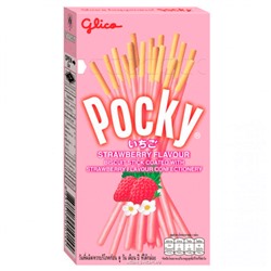 Шоколадные палочки Strawberry Pocky Glico, Таиланд, 45 г Акция