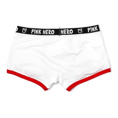 Мужские трусы Pink Hero белые с красной окантовкой PH1201-2
