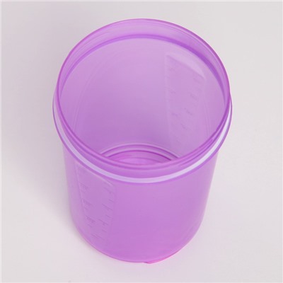 Шейкер спортивный с чашей под протеин, фиолетово-зелёный, 500 мл