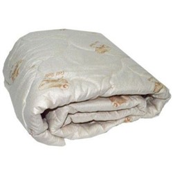 Одеяло миниевро (200х215) Овечья шерсть 150 гр/м ПРЕМИУМ (глосс-сатин)