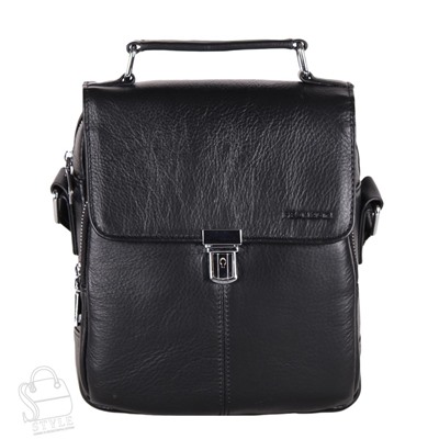 Сумка мужская кожаная 2066H black Heanbag