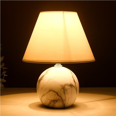 Настольная лампа 16818/1 E14 40Вт бело-серый h.27см