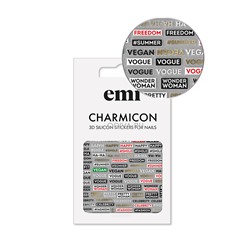 EMI, Charmicon 3D Silicone Stickers - 3D-наклейки для ногтей №179 (Фразы)