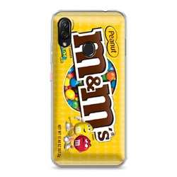 Силиконовый чехол M&Ms желтый на ZTE Blade V10 Vita