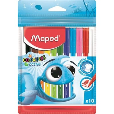 Фломастеры 10цв 845724 суперсмываемые COLOR'PEPS OCEAN Maped