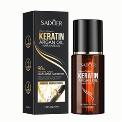 SADOER Масло для секущихся кончиков волос, восстанавливающее, увлажняющее, Keratin Argan Oil , 40 мл