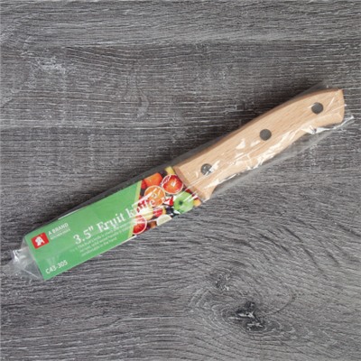 Нож кухонный 10 см, деревянная ручка / C43-305 /уп 360/