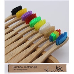 Экологически чистая деревянная бамбуковая зубная щетка в индивидуальной коробке