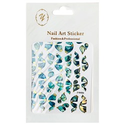 Nail Art Sticker, 2D стикер Z-D4306 (металлик, золото)