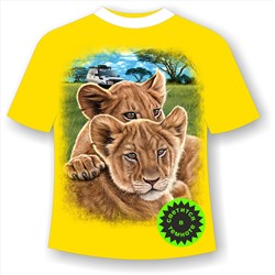 Детская футболка со львятами 862 (B)