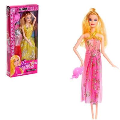 Кукла-модель шарнирная «Оля» с набором платьев, с аксессуаром, МИКС 4438590
