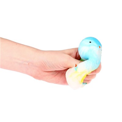 Мялка «Птичка» с пастой, цвета МИКС