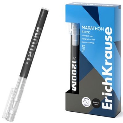 Ручка-роллер 0.5мм 62111 "Marathon Stick" черная ErichKrause