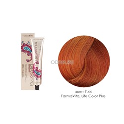 FarmaVita, Life Color Plus - крем-краска для волос (7.44 темный яркий медный блондин)