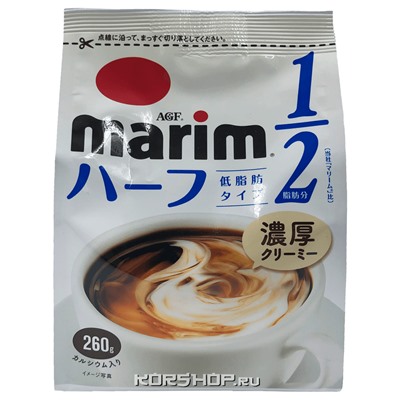 Заменитель сухих сливок с пониженным содержанием жиров Marim AGF, Япония, 260 г Акция