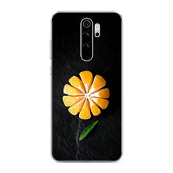 Силиконовый чехол Апельсиновый цветочек на Xiaomi Redmi Note 8 Pro
