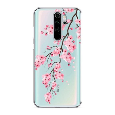 Силиконовый чехол Розовая сакура на Xiaomi Redmi Note 8 Pro