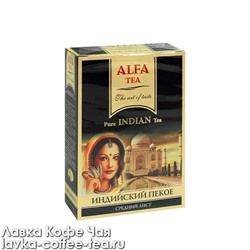 чай Alfa Indian чёрный PEKOE, картон 80 г.