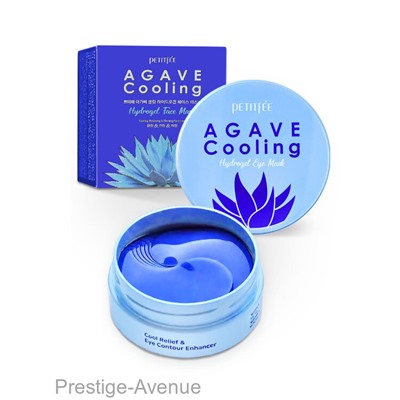 Гидрогелевые патчи под глаза Petitfee Agave Cooling Hydrogel Face Mask 60шт