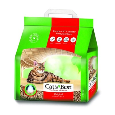 Наполнитель древесный комкующийся Cat's Best Original, 10 л, 4,3 кг