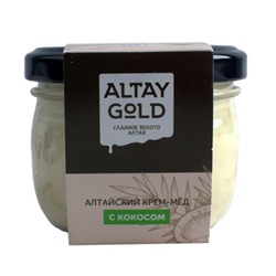 Крем-мёд Кокос, 125 г, Altay GOLD