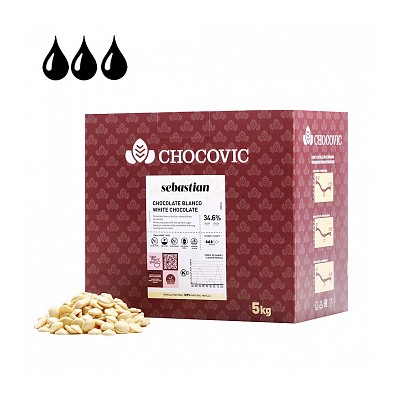 Шоколад Chocovic Sebastian белый 34,6 % 5 кг (CHW-S4CHVC-94B)