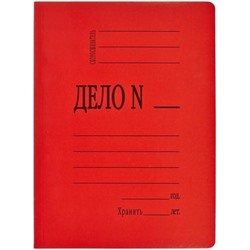 Скоросшиватель бумажный  А4"ДЕЛО" 360 г/кв.м мелованный красный 660584 Attache