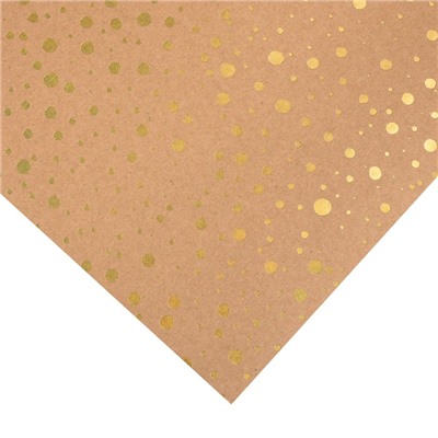 Бумага для скрапбукинга крафтовая с голографическим фольгированием «Брызги золота», 30.5 × 32 см