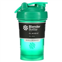 Blender Bottle, Classic With Loop, классический шейкер с петелькой, изумрудный, 600 мл (20 унций)