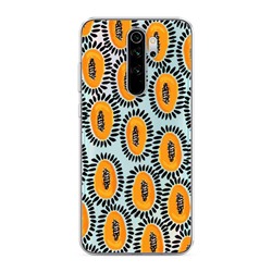 Силиконовый чехол Папайя арт на Xiaomi Redmi Note 8 Pro