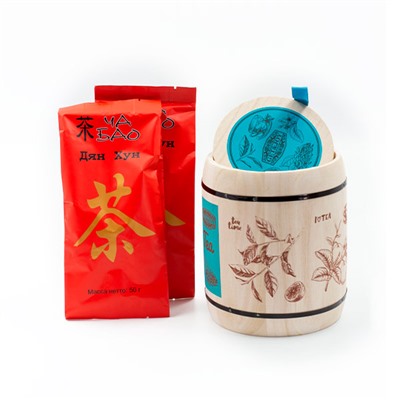 чай Get&Joy Китайский, деревянный бочонок, бирюзовый 100 г.