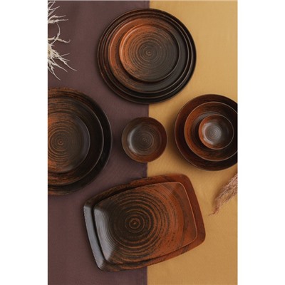 Тарелка пирожковая Lykke brown, d=17 см, цвет коричневый
