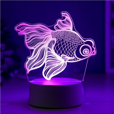 Светильник "Рыбка" LED RGB от сети 9,5х15х16,5 см