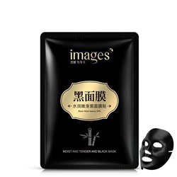 Черная тканевая маска для лица с гиалуроновой кислотой и бамбуковым углем Images