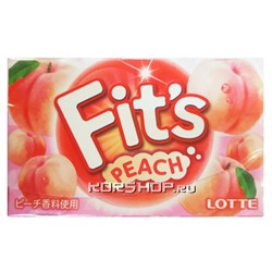 Жевательная резинка со вкусом желтого и белого персика Fit’s Peach Lotte, Япония, 24,6 г Акция