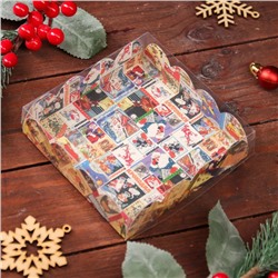 Коробка для печенья "Новогодняя афиша", 12 х 12 х 3 см