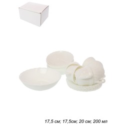 Столовый набор 19 предметов с кружками белый / 19PCS-778(white) /уп 2/4/