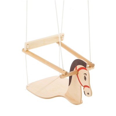 Качели детские подвесные "Конь", деревянные, сиденье 30×30см 3291971